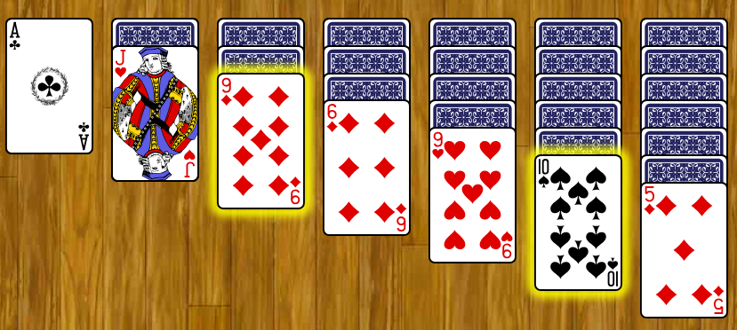 play klondike solitaire turn one green felt